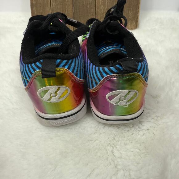 Heelys PRO 20 Women's Size 1 PRINTS BLACK RAINBOW Zebra Print Skate Rolling Shoe - Picture 5 of 8